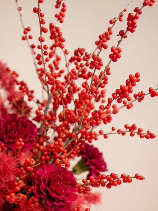 Crimson Bloom Vase