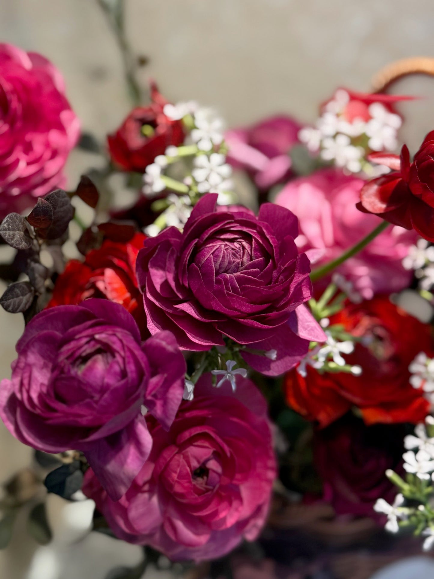 Rosy Meadow Basket