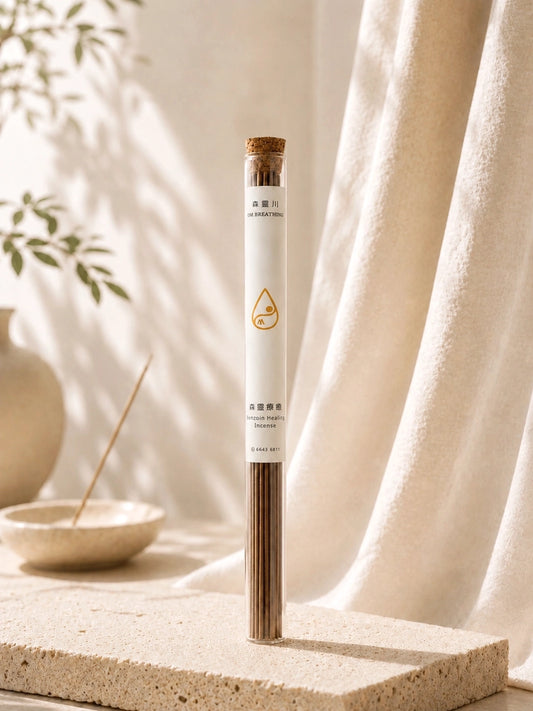 Benzoin Healing Incense 森靈療癒線香 30 sticks|天然線香 in elegant glass tube|Serene Haven Floristry