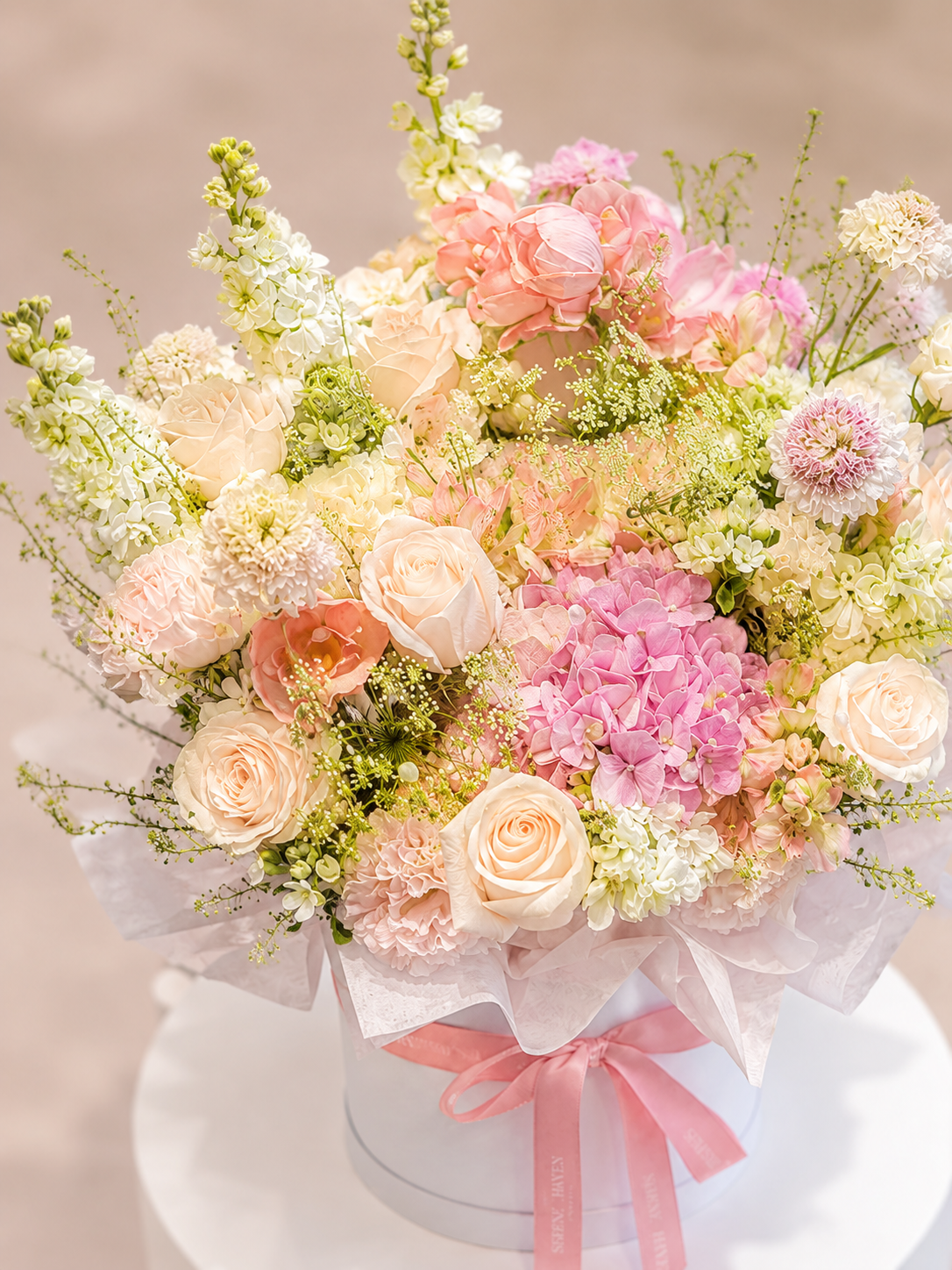 Chapter of Harmony 正面花盒|Pastel pink arrangement suitable for all occasions