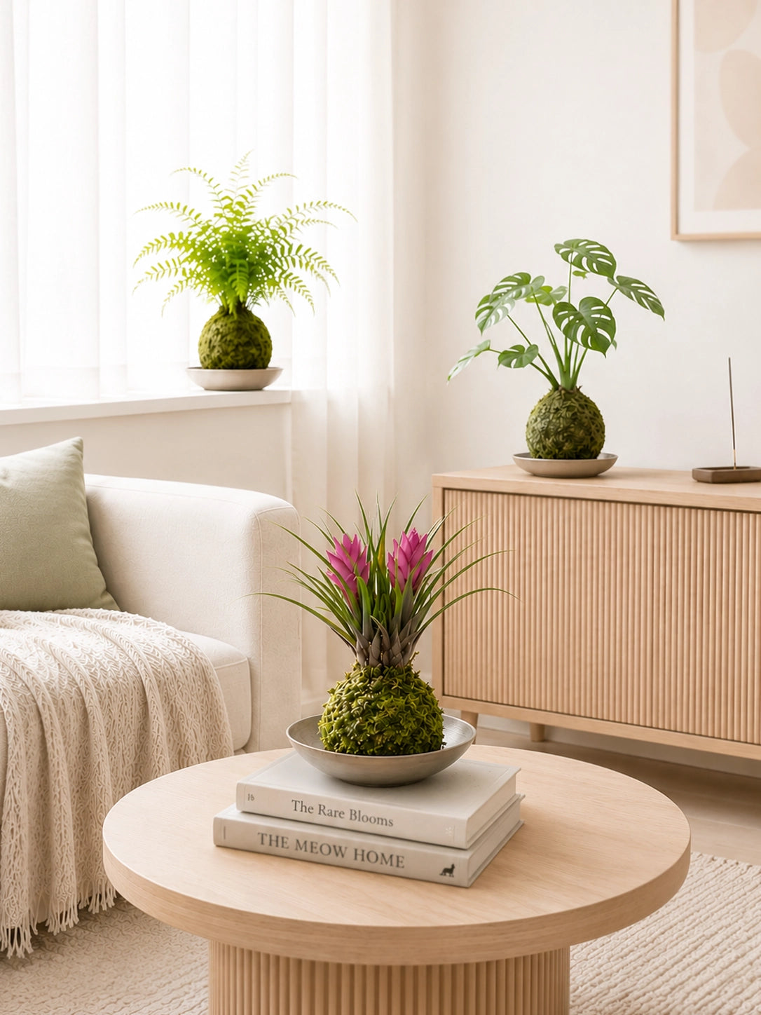 日式苔蘚球 Kokedama 家居擺設 Lifestyle Decor|Coffee Table、Window Shelf、Cabinet 自然生活空間靈感