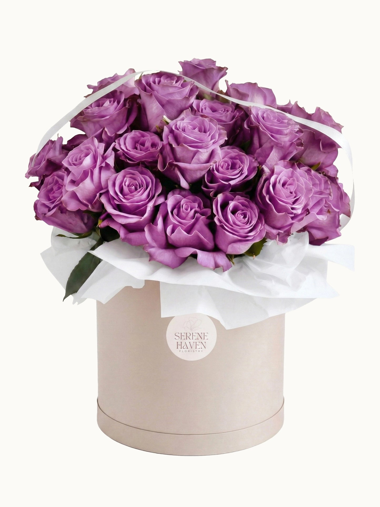 Love in Bloom 高貴浪漫紫玫瑰鮮花花盒,fresh rose flower box