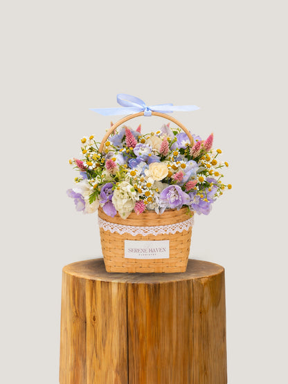Lavender Meadow Mini Basket