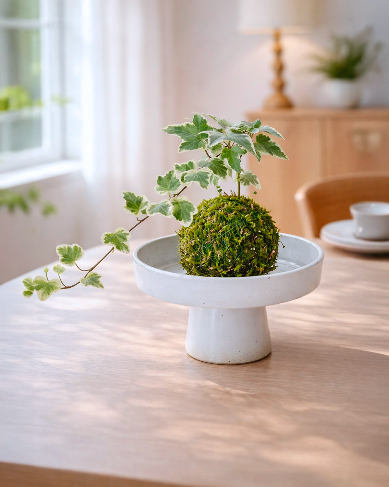 Snow Jade Kokedama | 雪瑩苔蘚球
