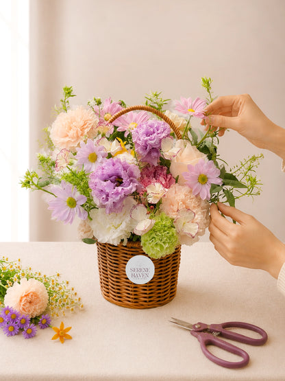 🧺 The Serene Floral Basket Workshop (1.5 Hours)