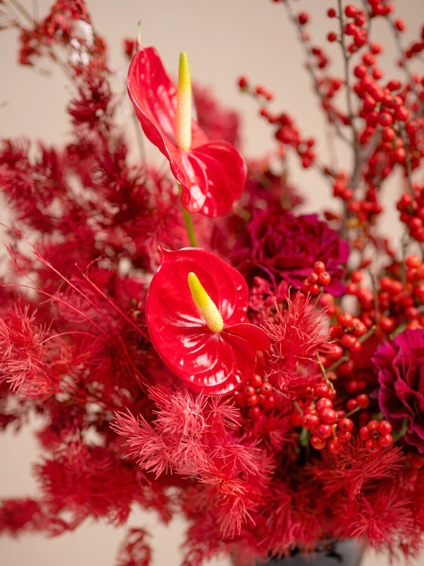 Crimson Bloom Vase