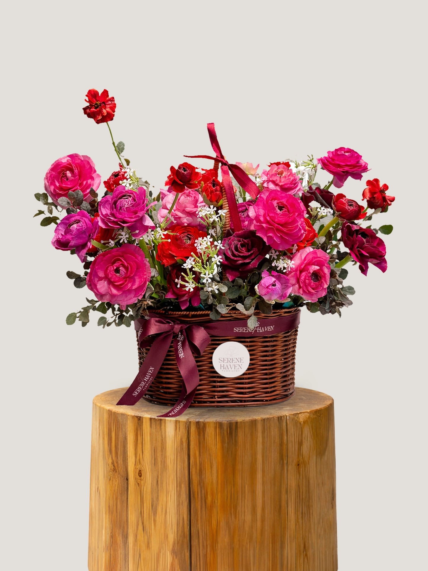 Rosy Meadow Basket