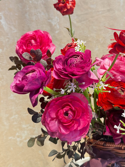 Rosy Meadow Basket