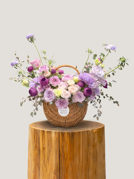Lilac Garden Basket
