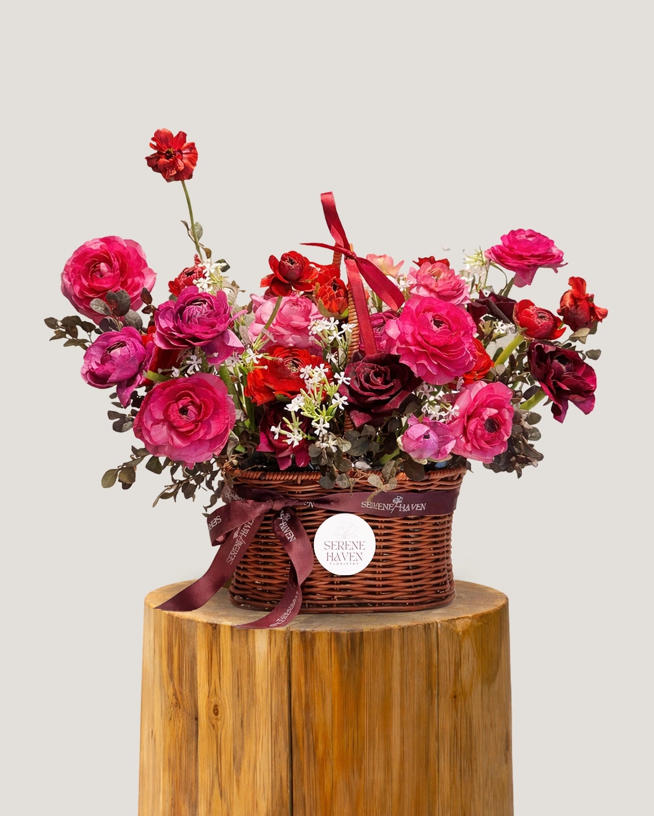 Rosy Meadow Basket