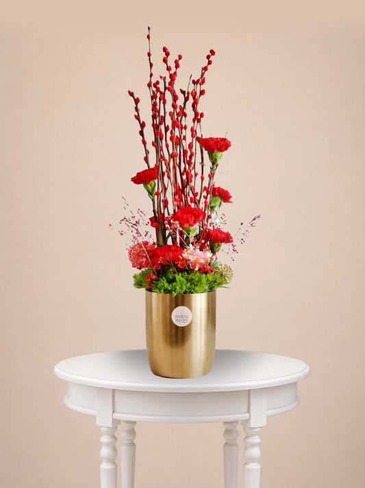 Scarlet Bloom Vase