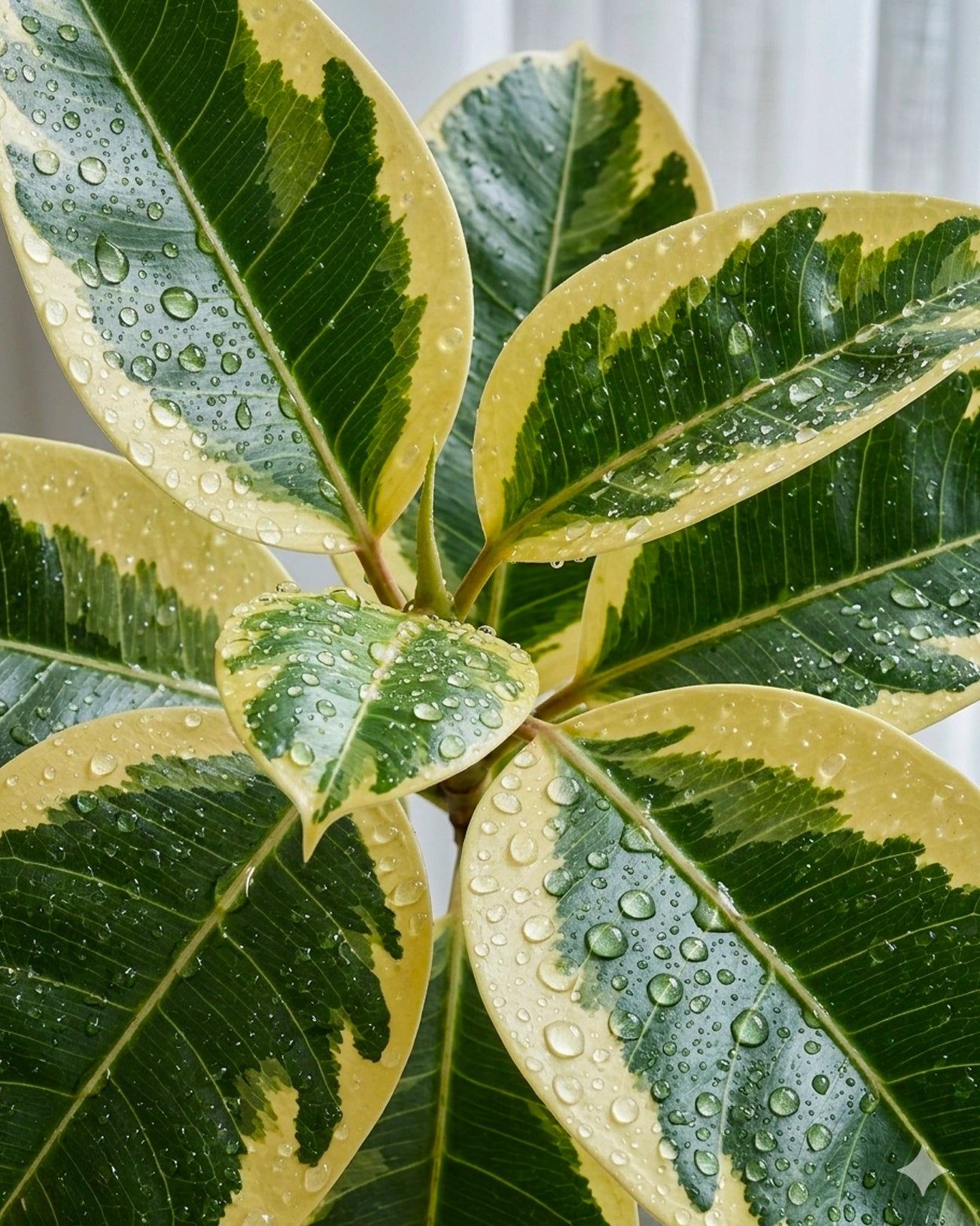 Styled Ficus Elastica Variegata | 造型花葉橡皮樹