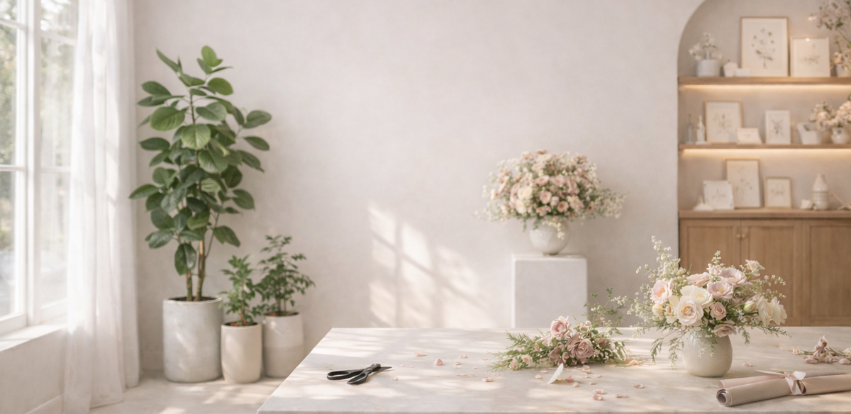A Calm Floral Studio 寧靜花藝空間｜A welcoming studio designed for a slow, personal and inspiring floral experience.