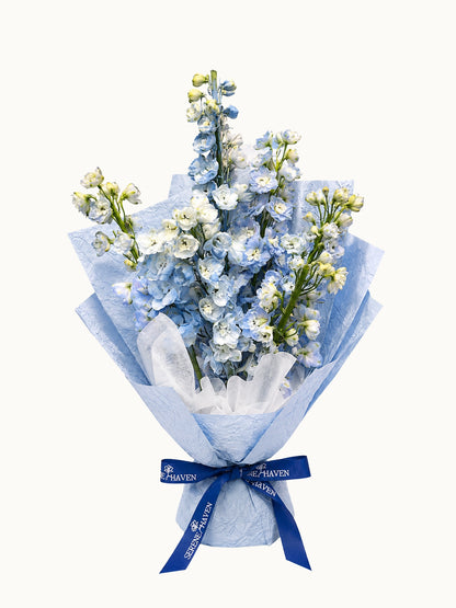 Serene Haven 西營盤花店 - Azure Breeze Bouquet 藍色系清新花束 生日送禮首選