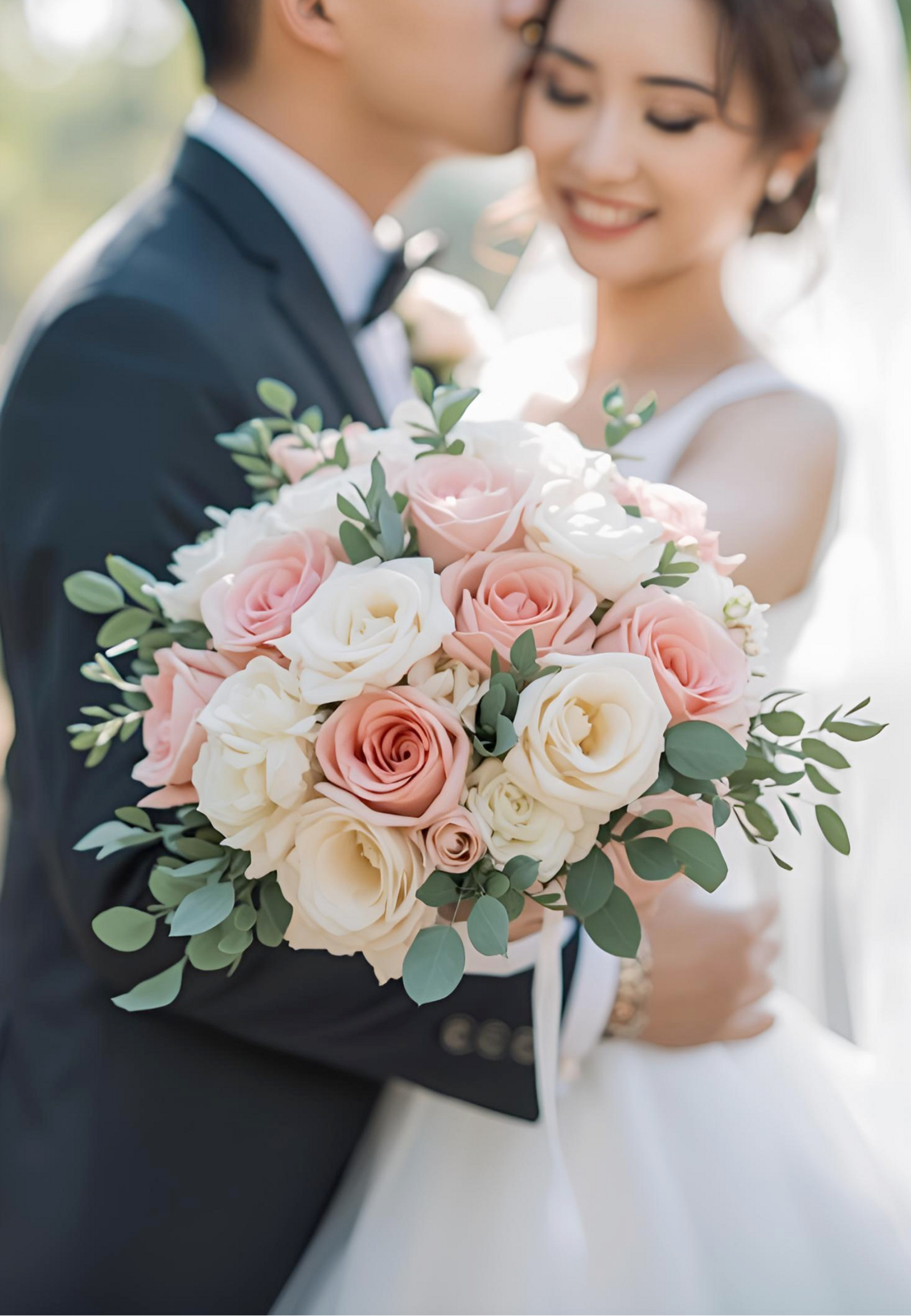 Wedding floral services by Serene Haven Floristry featuring elegant bridal bouquets and ceremony flowers. Serene Haven Floristry 婚禮花藝服務，展示新娘花球及婚禮花藝設計。