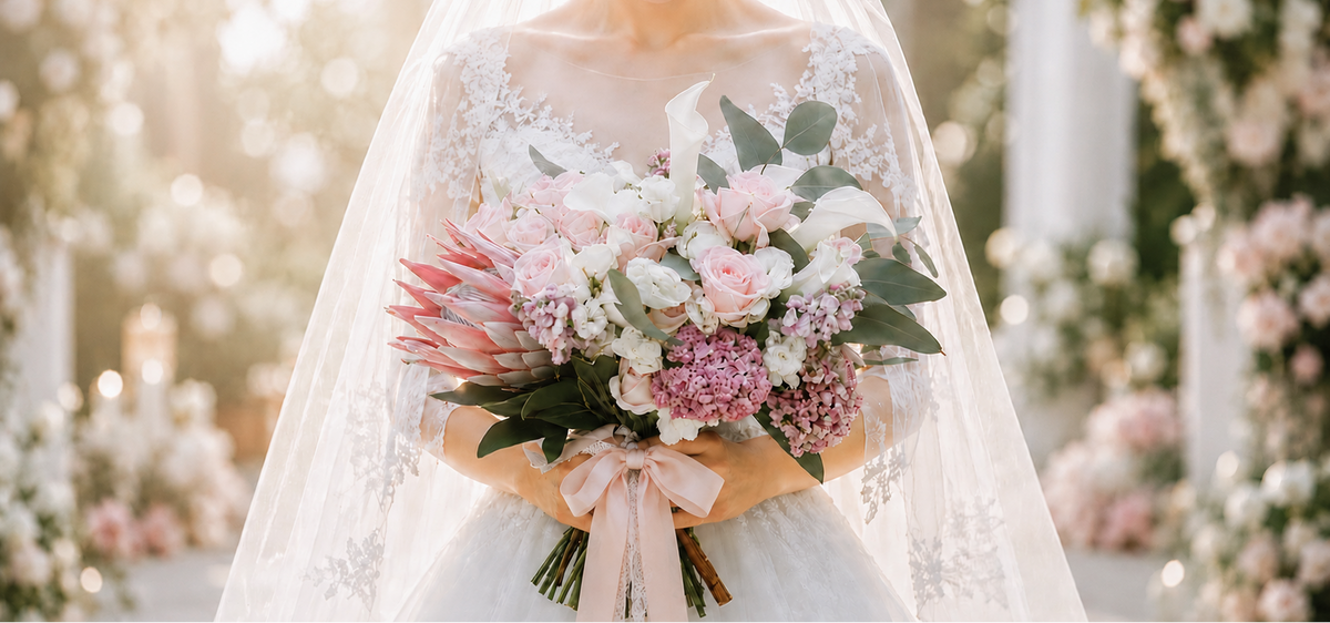Bridal Bouquet 新娘花球｜Elegant handcrafted wedding bouquet for brides in Hong Kong 婚禮花球設計