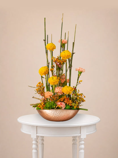 Celebration Bloom Vase 賀年花藝｜Golden festive vase arrangement