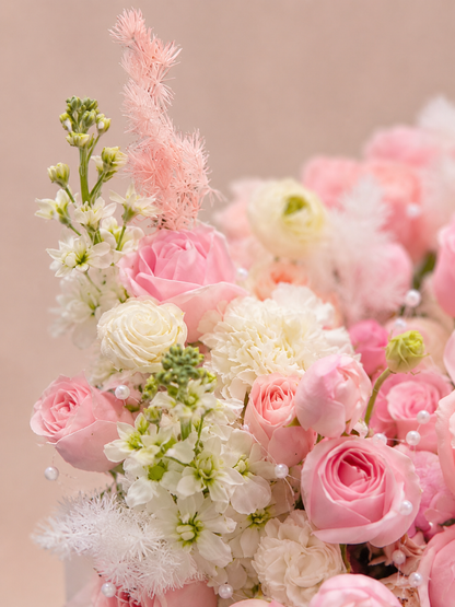 Chapter of Devotion 花藝細節｜Soft pink flowers with orchids