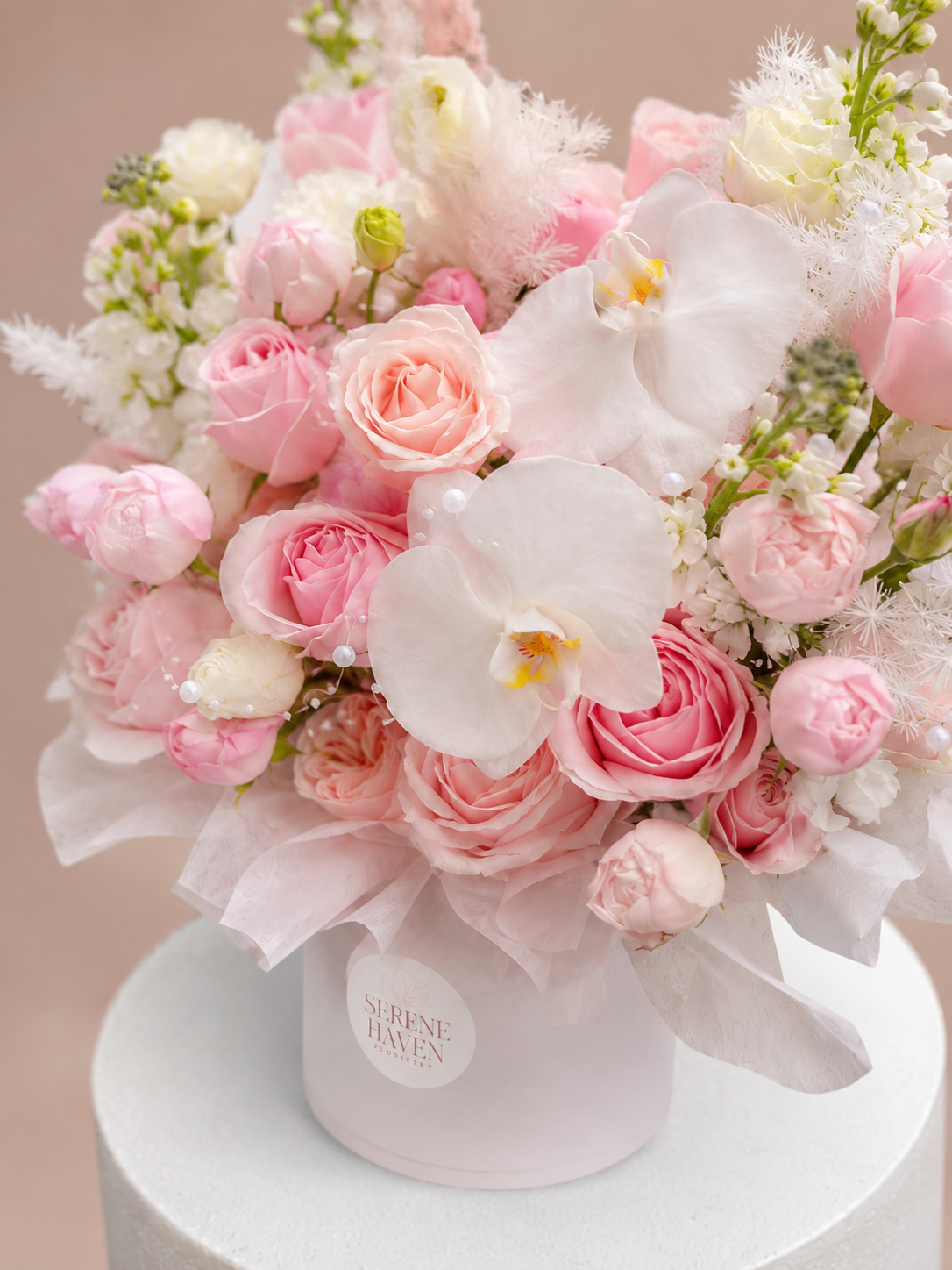 Chapter of Devotion 正面花盒｜Romantic pink floral arrangement