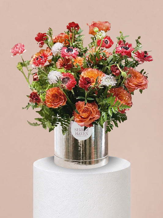 Serene Haven 西營盤花店 - Chapter of Ember 奢華鮮花盒子花 flower box 生日送花新居落成喬遷祝賀萬用送禮禮物