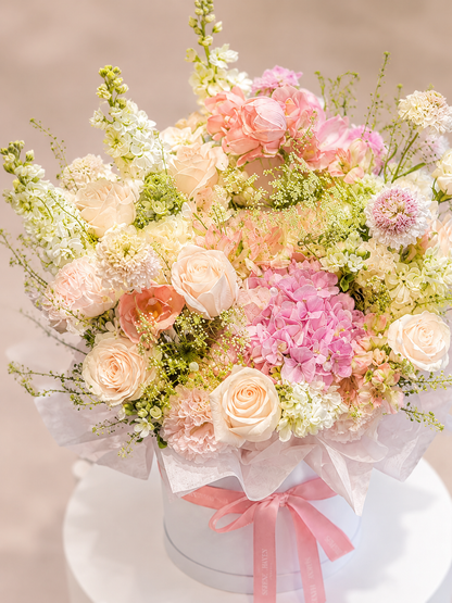 Chapter of Harmony 正面花盒｜Pastel pink arrangement suitable for all occasions