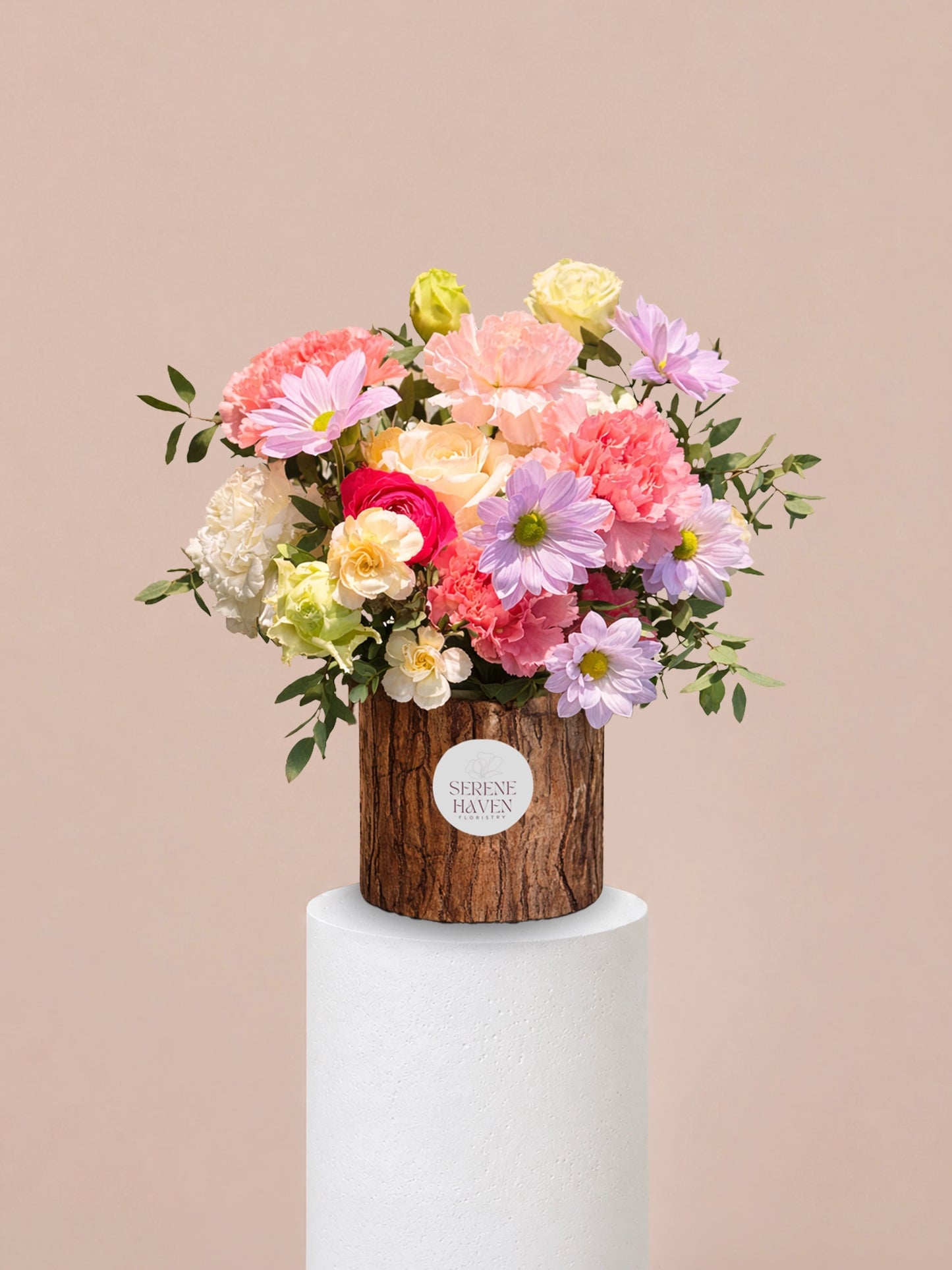 Chapter of Poise 花盒｜Pastel pink, cream & lilac flower box for birthday、anniversary、daily gifting