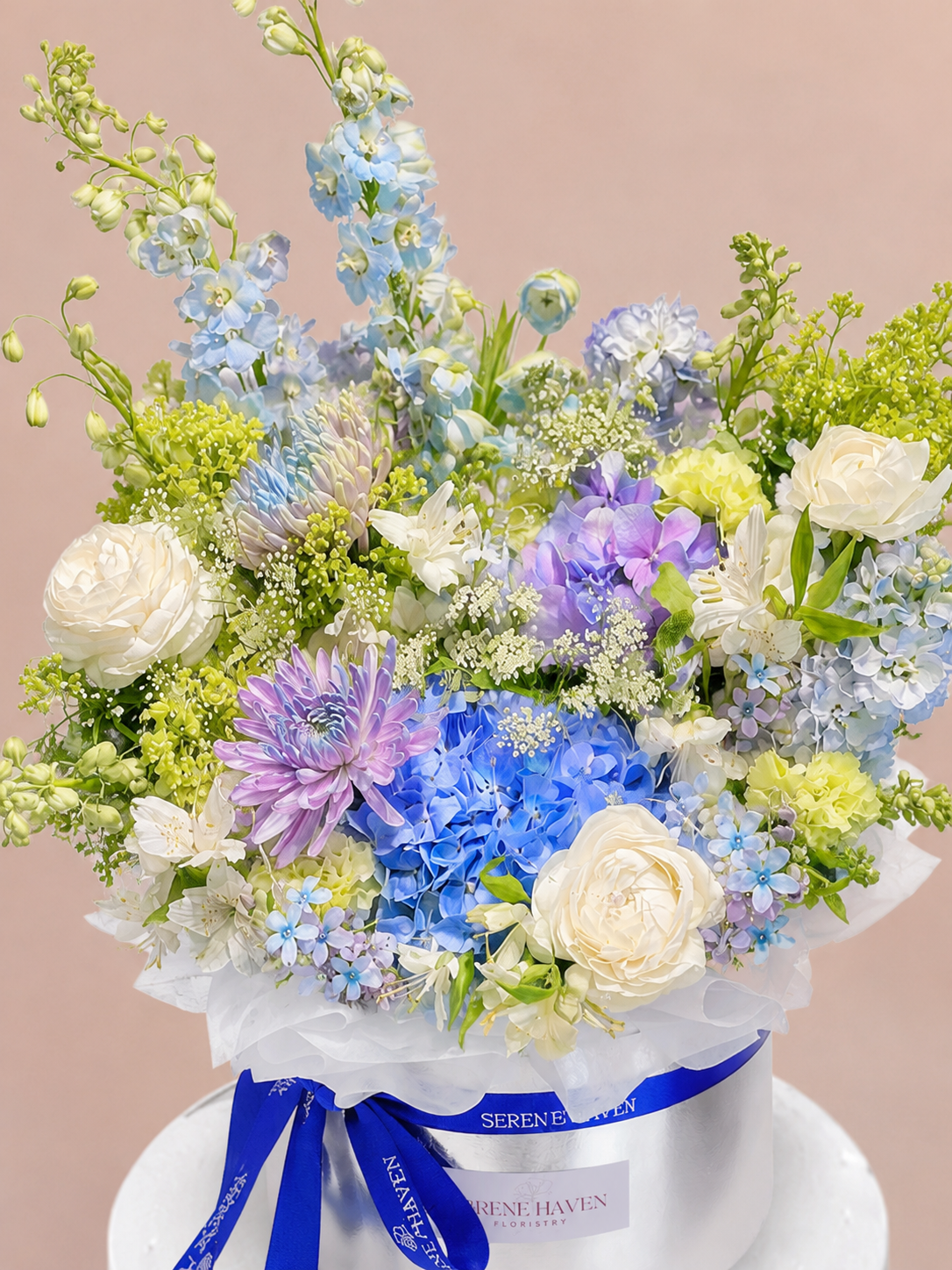 Chapter of Serenity 正面花盒｜Elegant blue floral arrangement