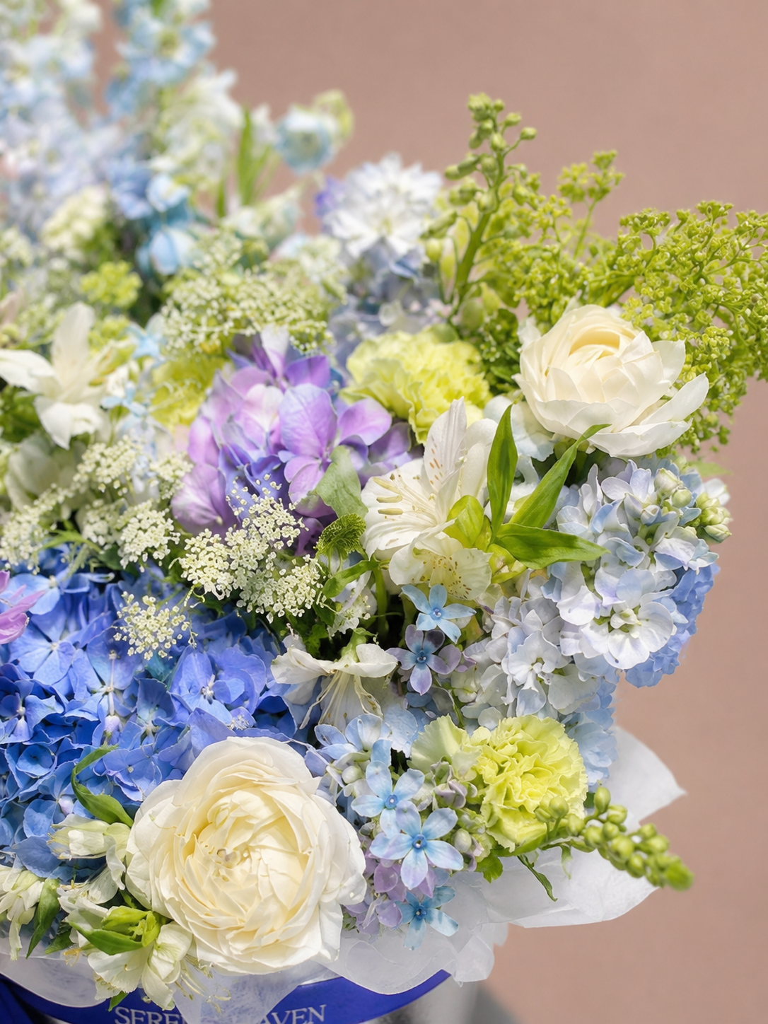 Chapter of Serenity 花盒細節｜Fresh blue & white flower arrangement