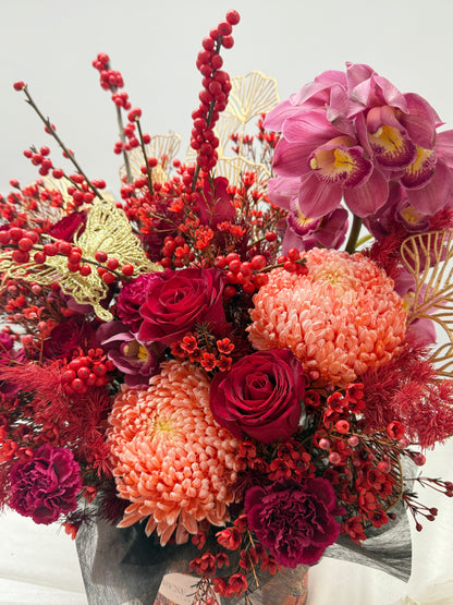 Chapter of Luminance 正面花盒｜Bold celebratory floral arrangement