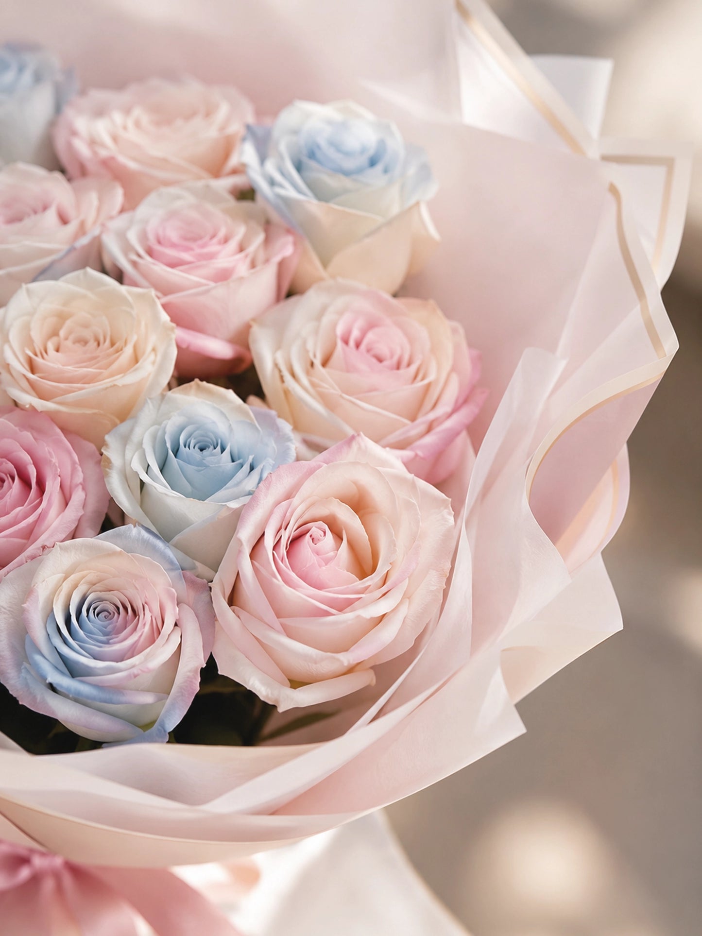 Darling 粉色玫瑰花束另一角度 Pink Rose Bouquet Close-up