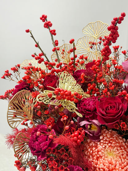 Chapter of Luminance 花藝特寫｜Red festive flowers close-up