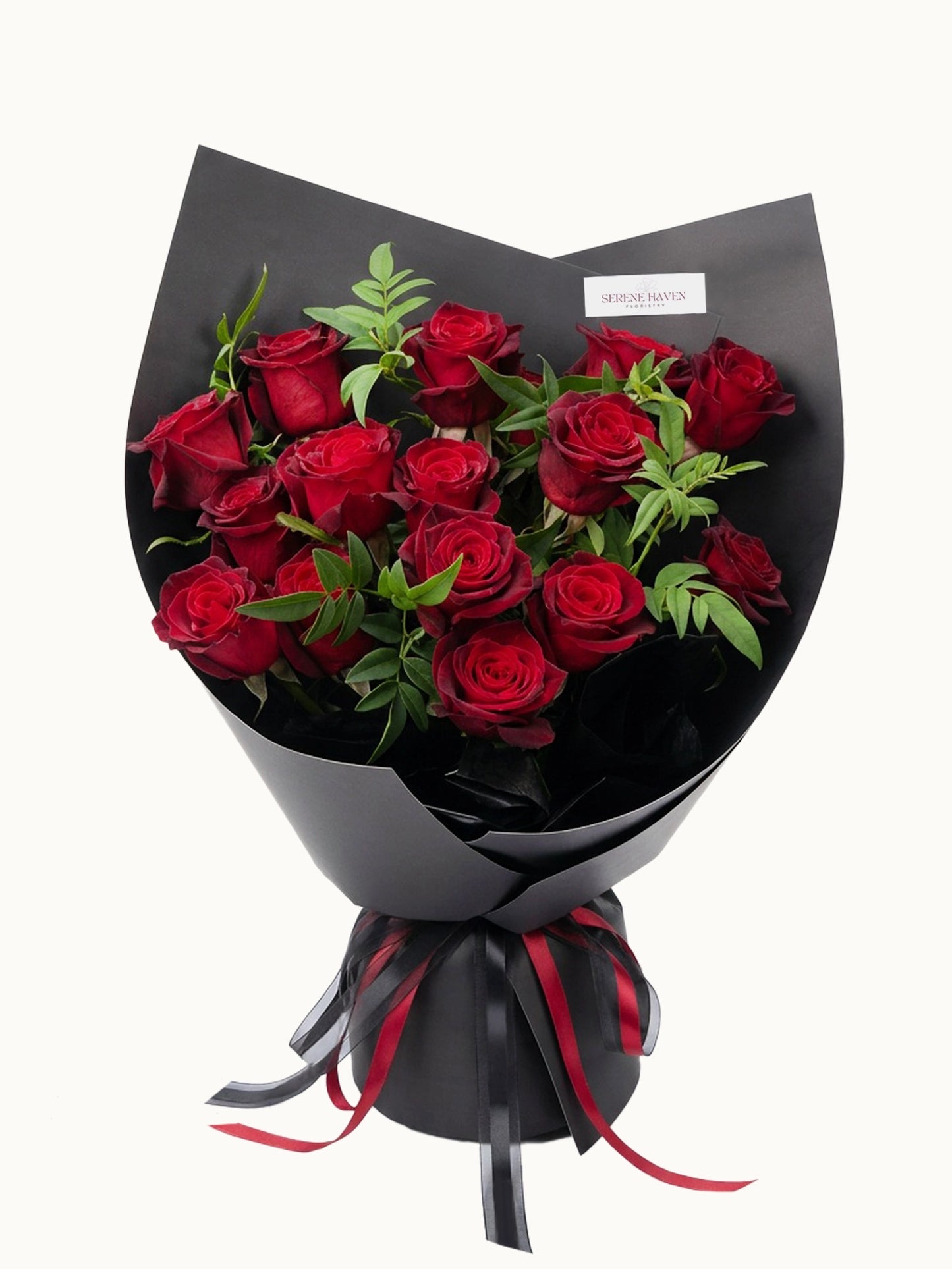 Eternity 紅玫瑰鮮花花束，fresh red rose bouquet