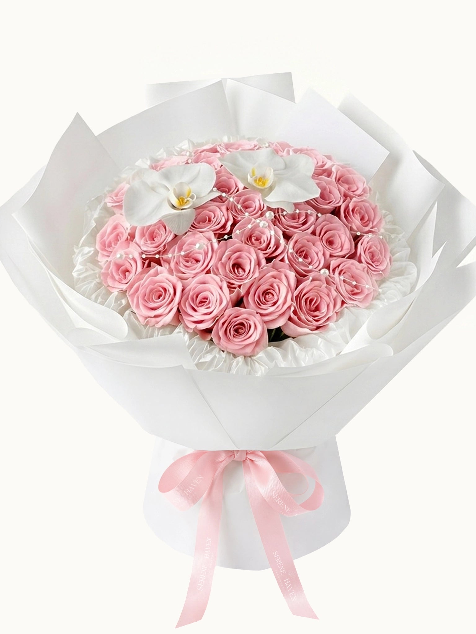 Ever After 粉紅 rose bouquet，浪漫鮮花