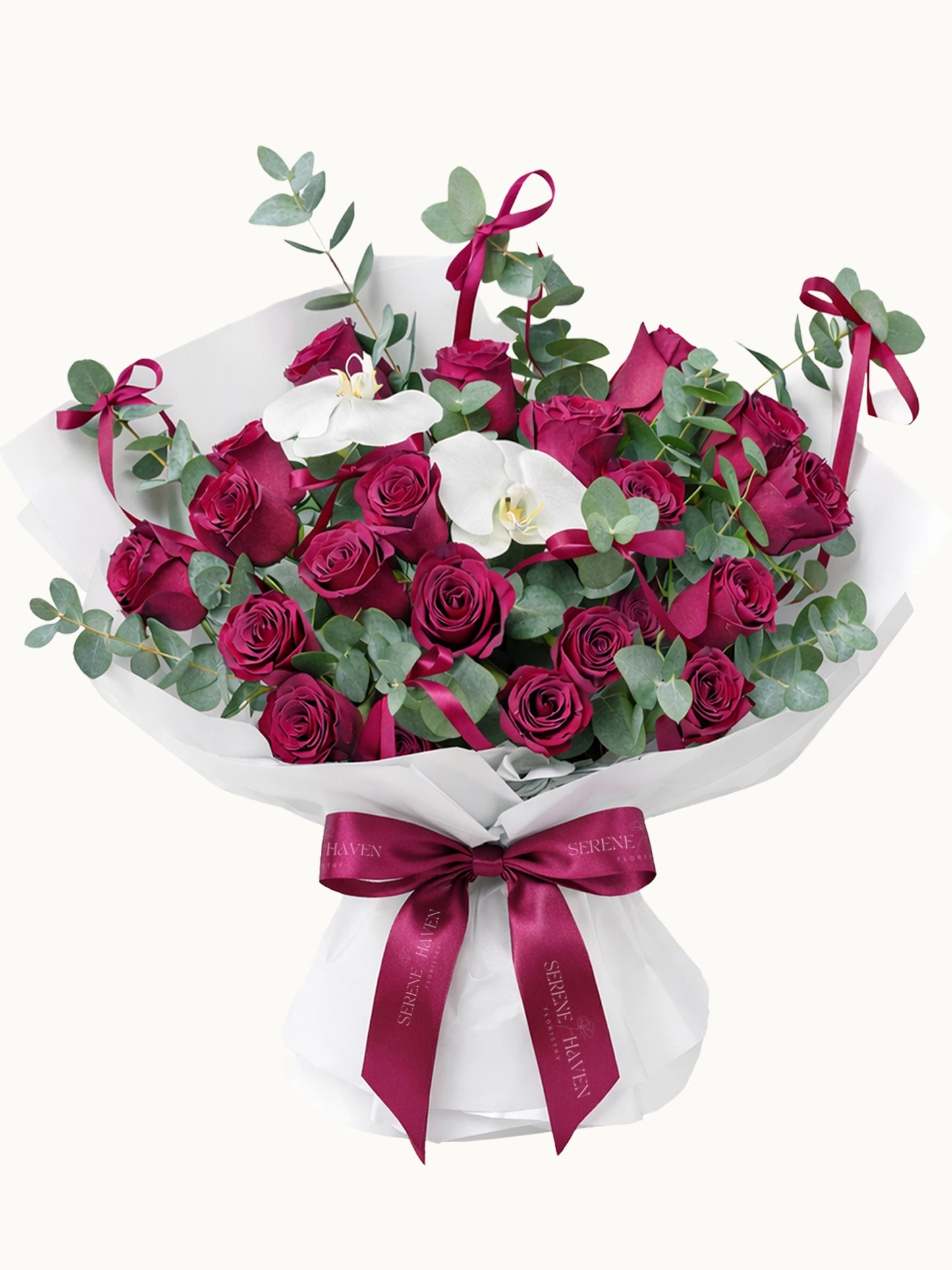 Serene Haven - Forever Yours 亮麗桃紅色玫瑰花束 活力熱情送禮選擇
