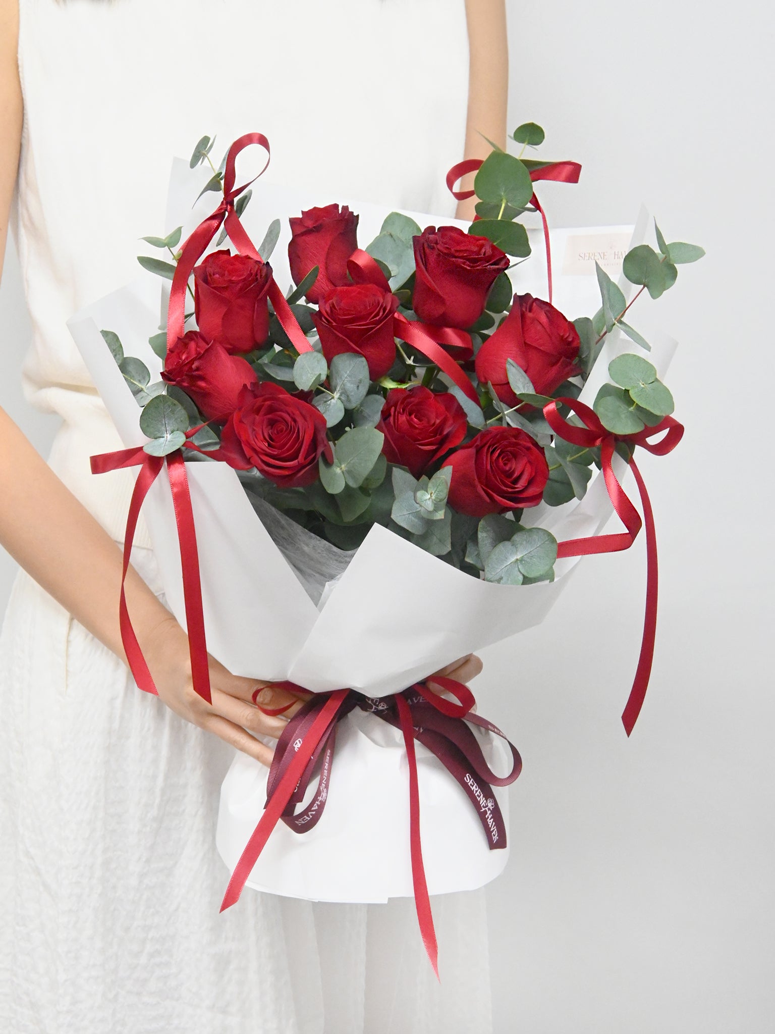 Serene Haven - Forever Yours 9支紅玫瑰花束 簡約浪漫生日驚喜