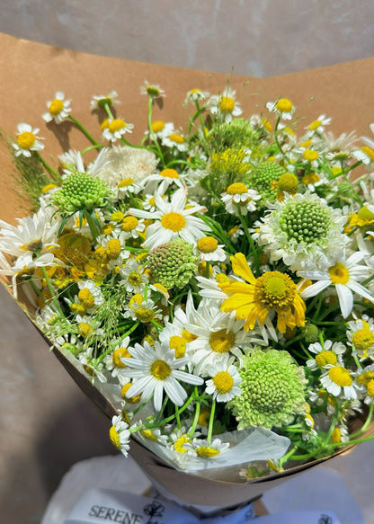 Gentle Wild 花束細節｜Daisy Flowers、Seasonal Flowers｜Fresh Bouquet