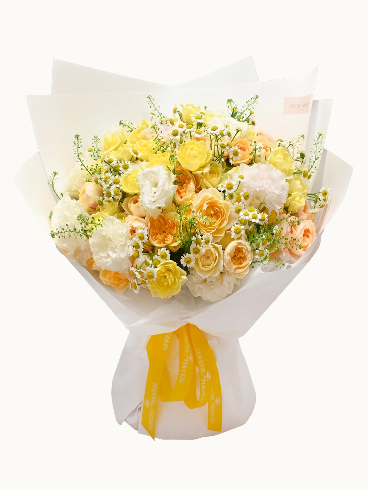 Golden Reverie 金黃色玫瑰花束｜Golden Rose Bouquet｜Serene Haven Floristry