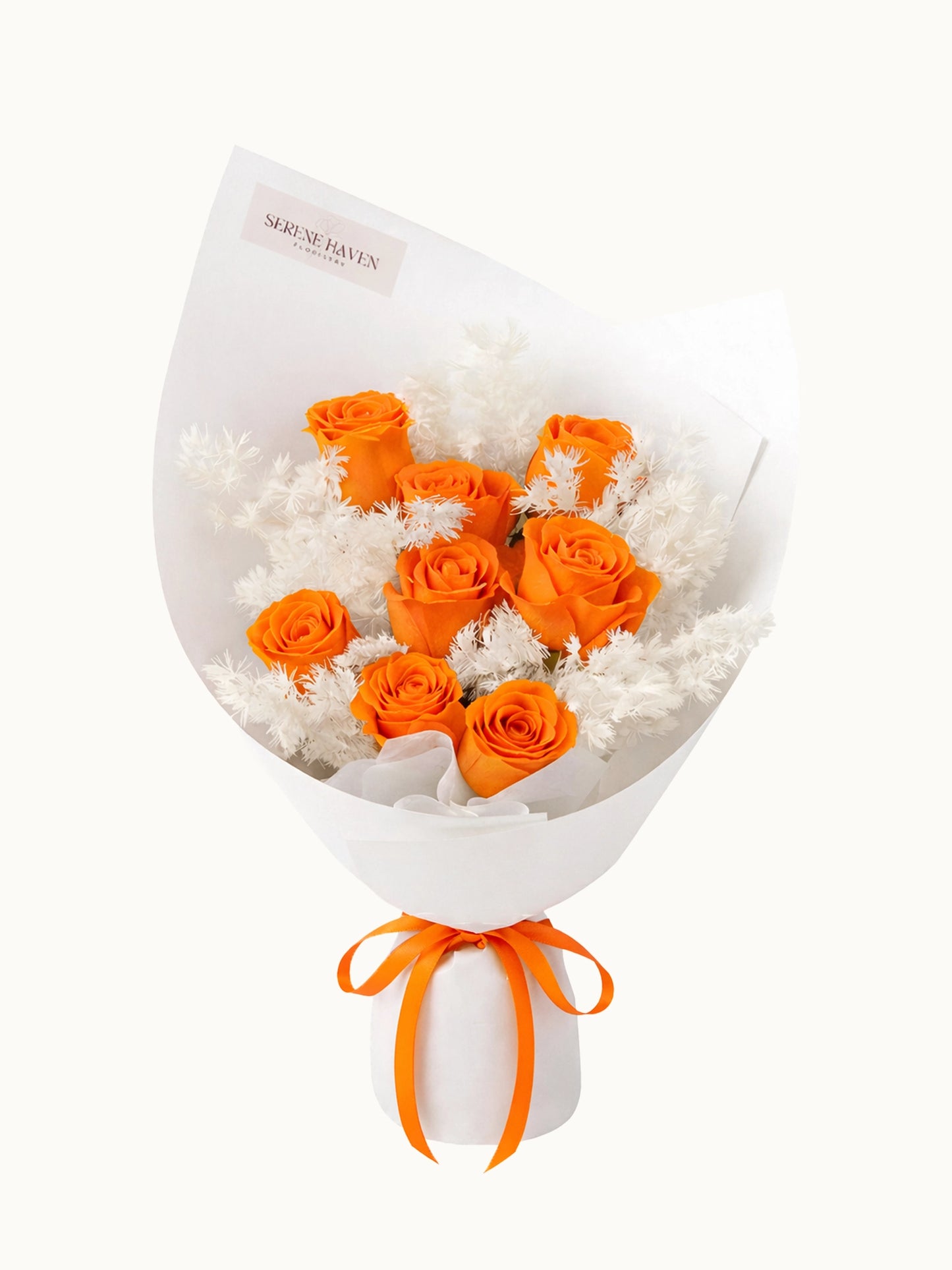 In a Heartbeat orange rose bouquet，歡樂親切橙色玫瑰鮮花花禮