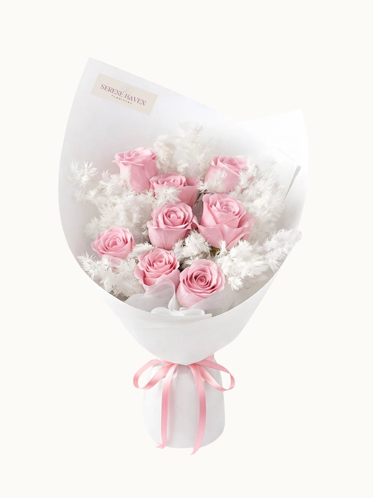 In a Heartbeat pink rose bouquet，浪漫粉紅色玫瑰鮮花