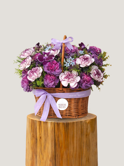 Lavender Twilight Basket 花籃｜Purple seasonal flower basket