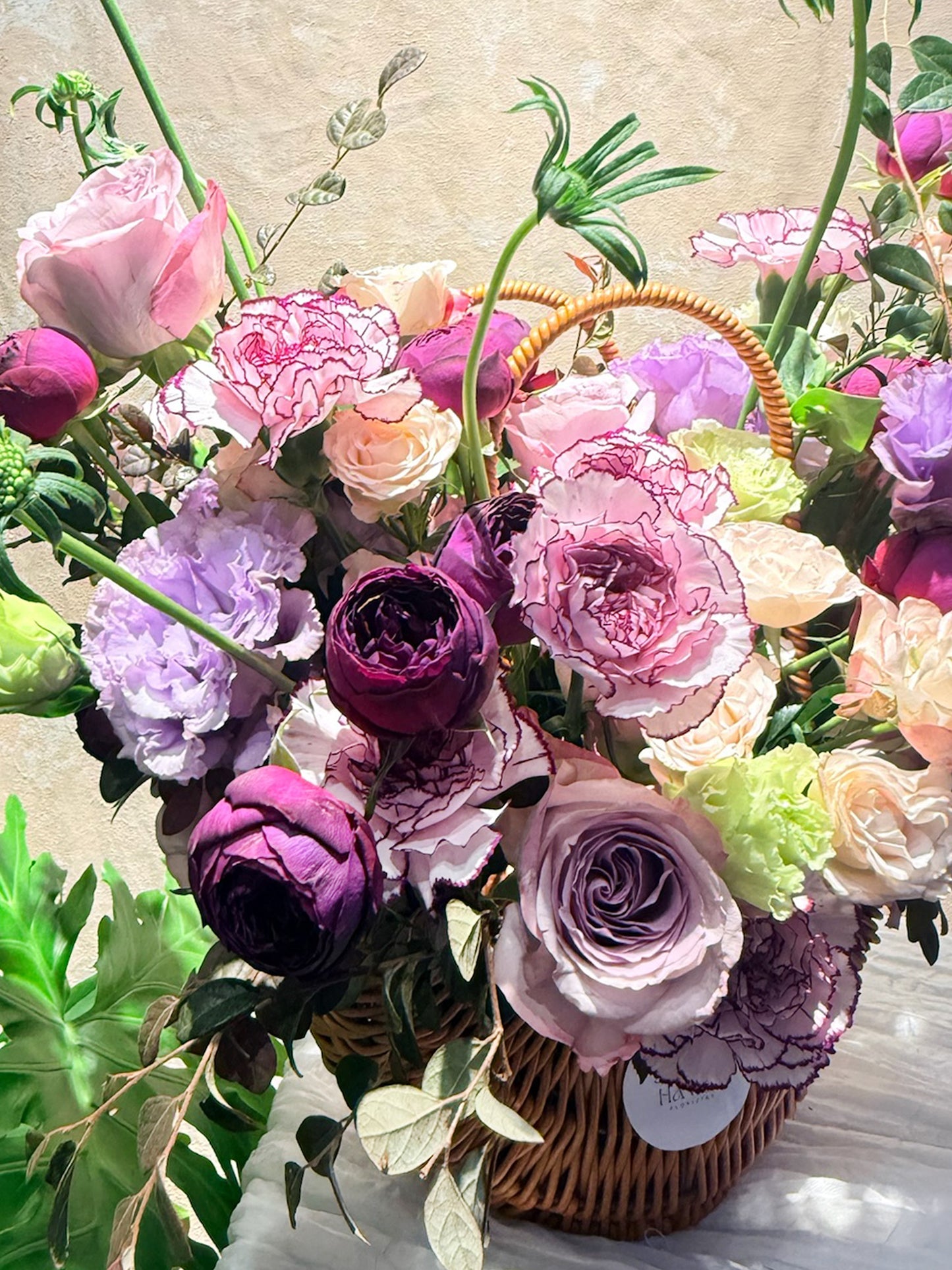 花材細節 Close-up｜Purple blooms & garden-style arrangement