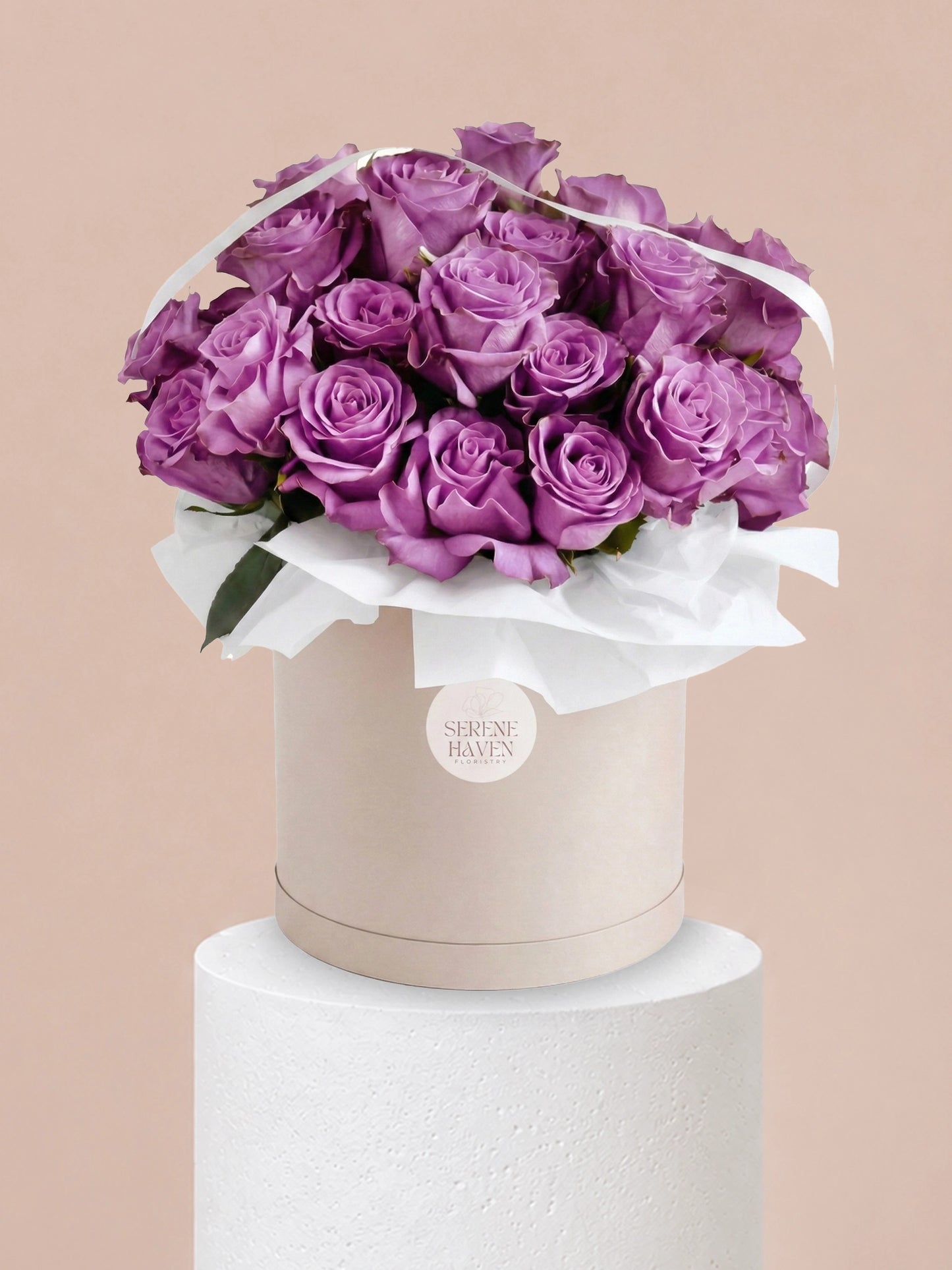 Love in Bloom 浪漫高貴紫色玫瑰 Flower Box，fresh rose gift box