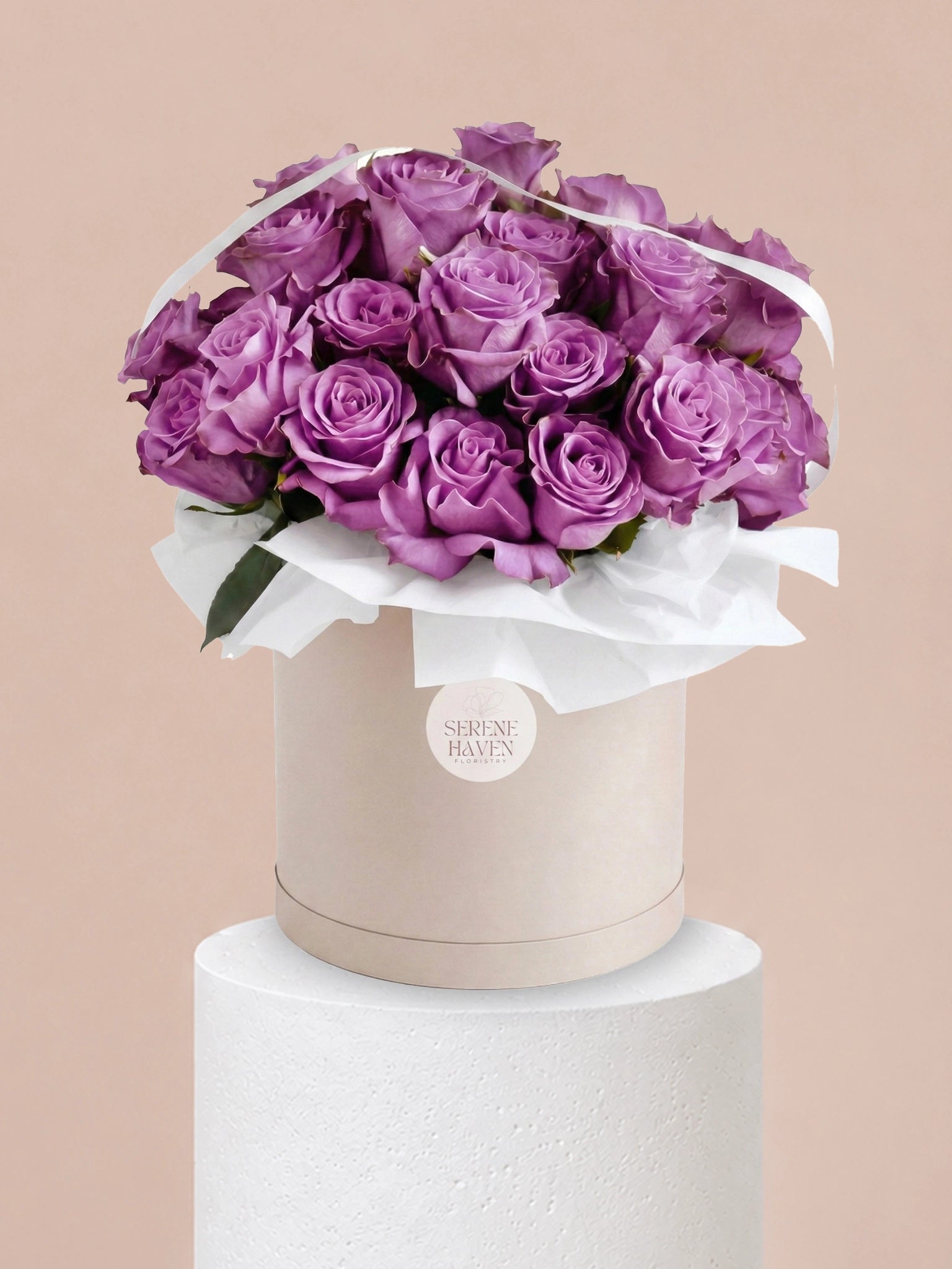 Love in Bloom 浪漫高貴紫色玫瑰 Flower Box，fresh rose gift box