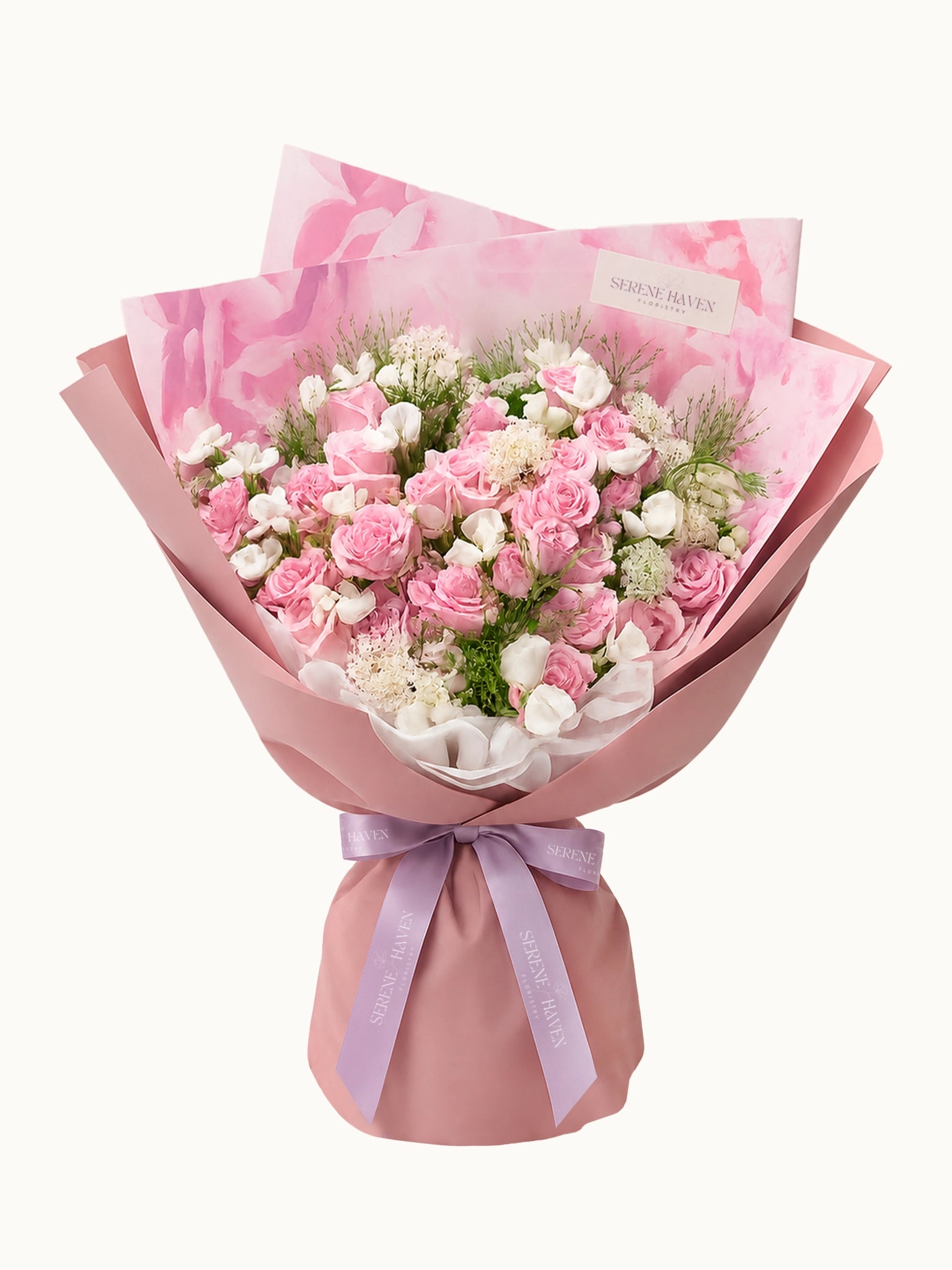 Morning Blush 粉紅花束｜Elegant blush pink bouquet with seasonal flowers