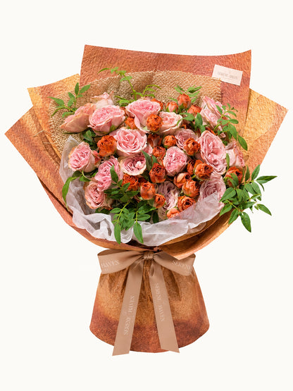 My Safe Place 花束｜焦糖粉玫瑰 Bouquet｜Between Us Collection