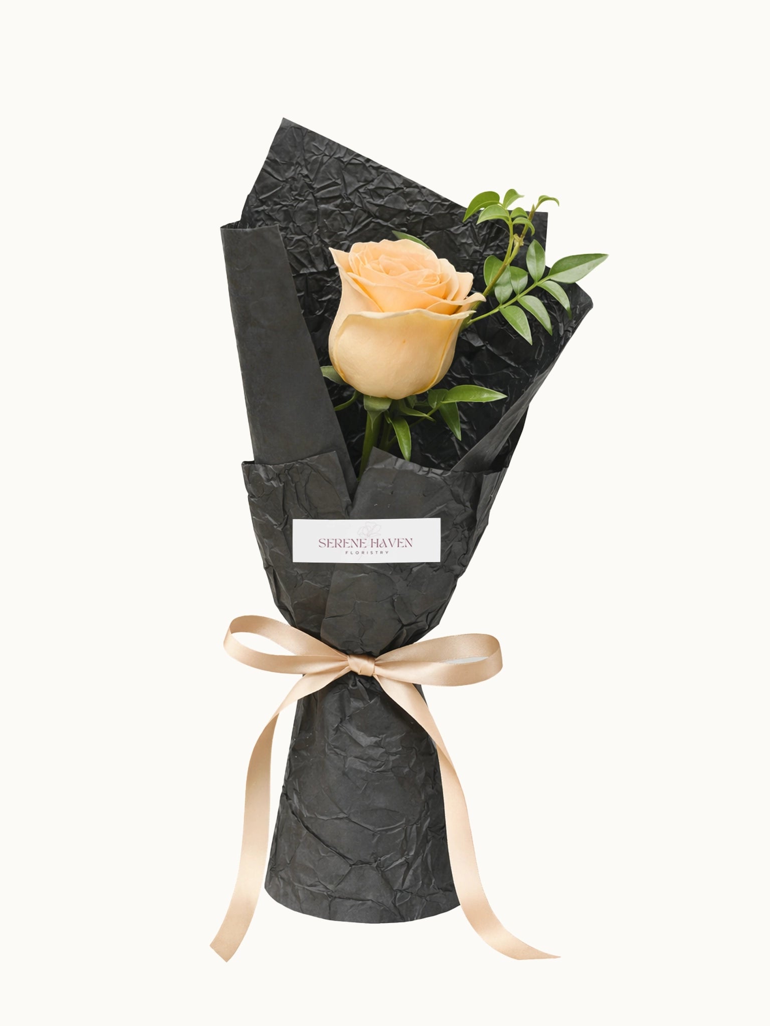 One & Only 典雅香檳金玫瑰 single rose bouquet，champagne rose