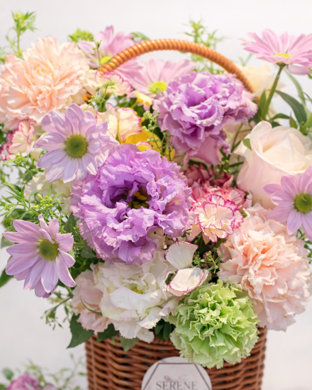 花材細節 Close-up｜Lilac & blush seasonal flowers
