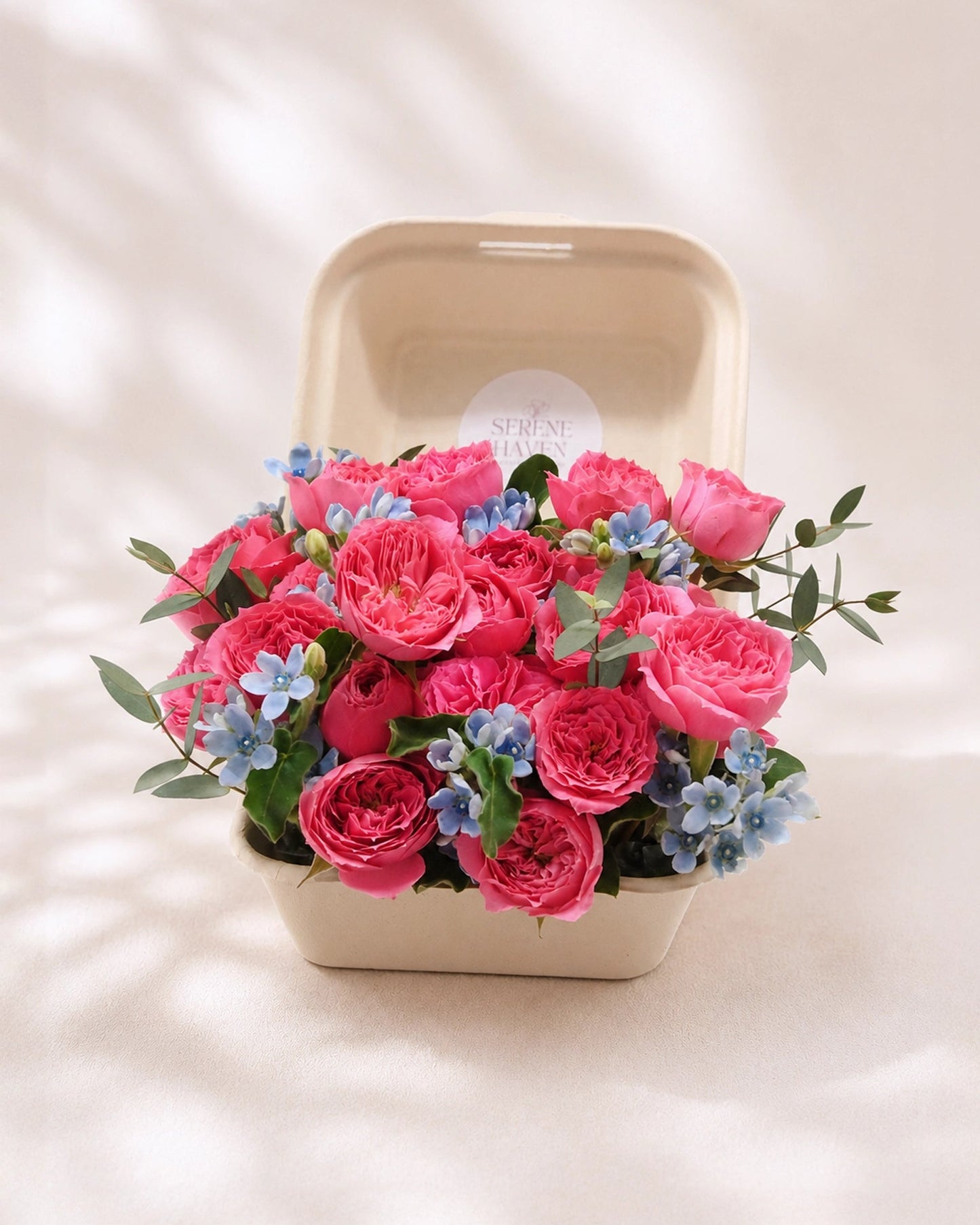 Serene Haven 西營盤花店 - Petite Rosé 萬用送禮 mini flower box 獨特環保便當餐盒鮮花包裝細節