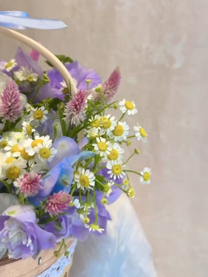 Lavender Meadow Mini Basket