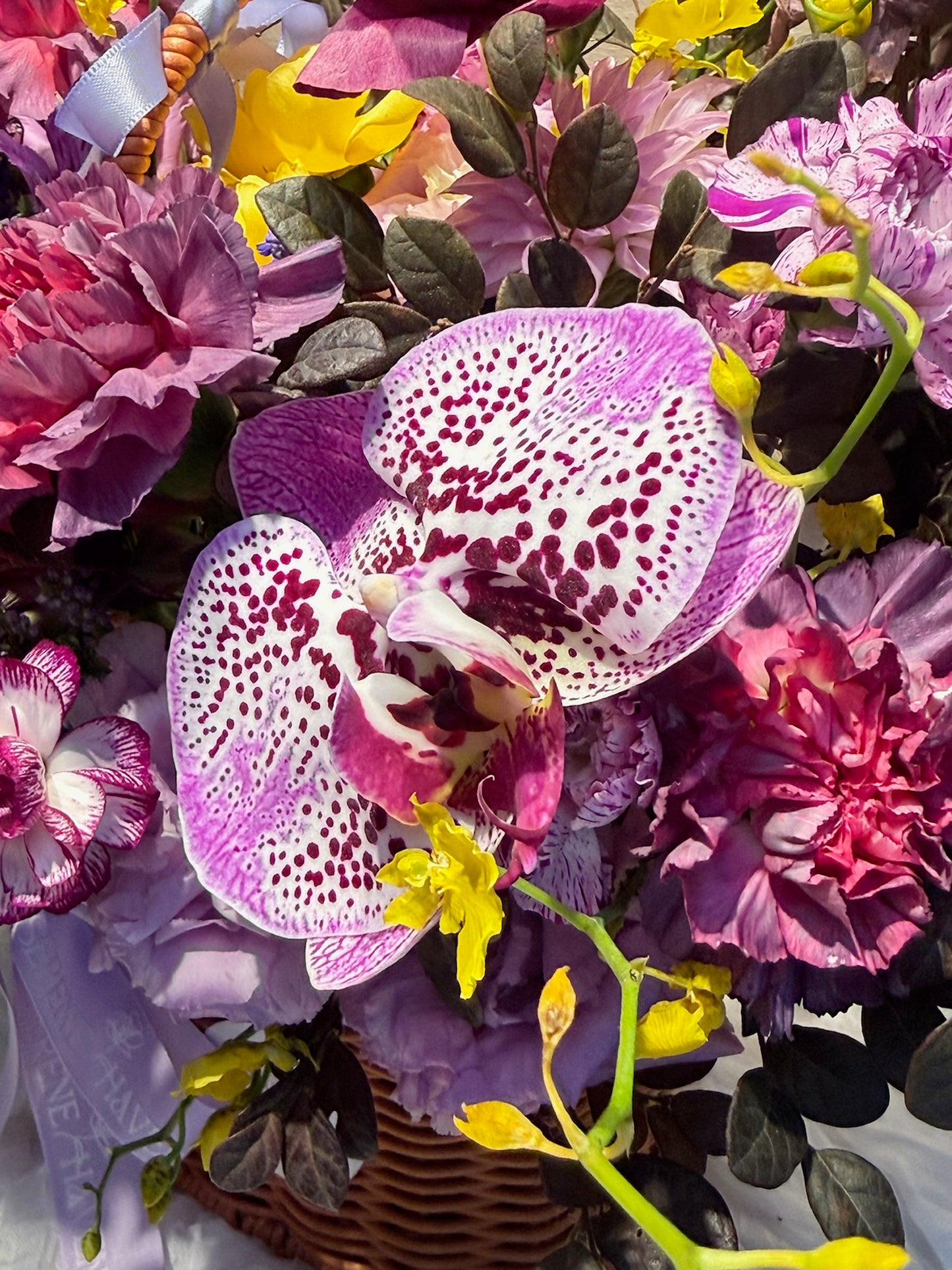 花材細節 Close-up｜Seasonal flowers in Spring Garden Basket